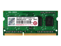 Bild von TRANSCEND SODIMM DDR3 1333Mhz 2GB Non-ECC SRx8 1.5V CL9