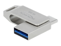 Bild von DELOCK USB 3.2 Gen 1 USB-C + Typ-A Speicherstick 16GB - Metallgehäuse