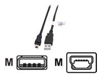 Bild von EFB USB2.0 Anschlusskabel TypA Stecker auf Mini B Stecker 5 polig Premium Schwarz 3m