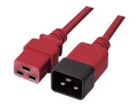 Bild von LINDY 3m IEC C19 auf IEC C20 Verl, rot