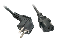 LINDY IEC-Mains lead 2m Schuko 2 Pin Plug to IEC C13