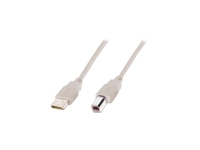 Bild von ASSMANN USB2.0 Anschlusskabel 5m USB A zu USB B AWG28 beige bulk