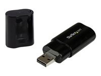 Bild von STARTECH.COM USB Audio Adapter  - USB auf Soundkarte in Schwarz - Soundcard mit USB (Stecker) und 2x 3,5mm Klinke
