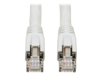 EATON Cat8, 25G/40G-Certified, Snagless Shielded, S/FTP Ethernet Cable, RJ45, M/M, PoE, White, 60 ft. 18.29 m