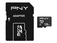 Bild von PNY Micro SD Card Performance Plus 128GB XC Class 10 SD adapter