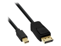 Bild von INLINE Mini DisplayPort OUT zu DisplayPort IN Kabel schwarz 1,5m