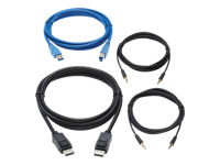 Bild von EATON TRIPPLITE DisplayPort KVM Cable Kit for Tripp Lite B005-DPUA2-K and B005-DPUA4 KVM 4K DP USB 3.2 3,5mm 6ft. 1,83m