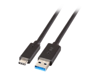 Bild von EFB USB3.1 Anschlusskabel Typ A Stecker auf Typ C Stecker Premium Schwarz 0,5m