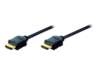 Bild von ASSMANN HDMI High Speed Anschlusskabel Typ A St/St 10,0m m/Ethernet Full HD 60p gold sw