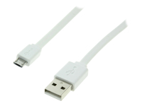 Bild von ROLINE USB2.0 Kabel A-MicroB ST/ST weiss 1m