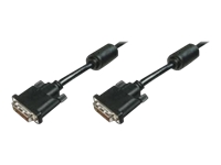 Bild von ASSMANN DVI-D Anschlusskabel 5,0m  DVI-D (18+1) Stecker auf DVI-D (18+1) Stecker Single Link schwarz