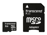 Bild von TRANSCEND Premium 8GB microSDHC UHS-I Class10 60MB/s MLC inkl. Adapter