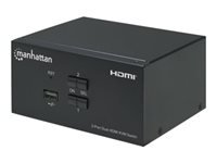 Bild von MANHATTAN KVM Switch HDMI/USB 2x1 Dual-Monitor Video 4K 30Hz