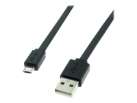 Bild von ROLINE USB2.0 Kabel A-MicroB ST/ST schw. 1m