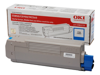 Bild von OKI C5850, C5950 Toner cyan Standardkapazität 6.000 Seiten 1er-Pack