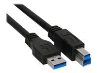 Bild von INLINE USB 3.0 Kabel A Stecker an B Stecker schwarz 1m