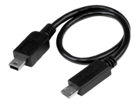 Bild von STARTECH.COM 20cm USB OTG Kabel - Micro USB auf Mini USB - St/St - USB OTG Adapterkabel