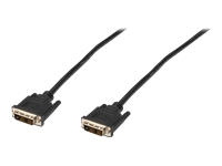 Bild von ASSMANN DVI-D Anschlusskabel 2,0m DVI-I (18+1) Stecker auf DVI-I (18+1) Stecker Single Link schwarz