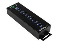 Bild von STARTECH.COM Industrieller USB 3.0-Hub mit 10 Ports und externem Netzteil - Überspannungsschutz ESD und 350 W - DIN Rails