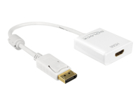 Bild von DELOCK Adapterkabel DisplayPort 1.2 Stecker > HDMI Buchse weiß 4K Aktiv