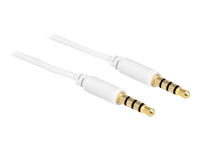 Bild von DELOCK Kabel Klinke 3,5 mm Stecker > Stecker  4 Pin  IPhone 2,0 m weiß