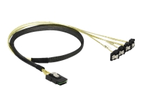 Bild von DELOCK Kabel Mini SAS SFF-8087 > 4 x SATA 7 Pin gewinkelt 0,5 m