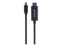 Bild von MANHATTAN 1080p 60Hz Mini-DisplayPort auf HDMI-Kabel Mini-DisplayPort-Stecker auf HDMI-Stecker 1,8m schwarz