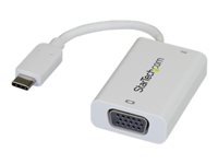 Bild von STARTECH.COM USB-C auf VGA Videoadapter mit USB Stromversorgung - Thunderbolt 3 kompatibel - USB-C zu VGA Adapter 1920 x 1200 Weiss