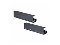 Bild von STARTECH.COM 2er-Pack Untertisch Kabelmanagement Tray 53cm Länge pro Ablage Metall Schlitz Kabelorganizer Schraubmontage Schwarz TAA