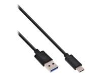 Bild von INLINE USB 3.1 Kabel Typ C Stecker an A Stecker schwarz 1m