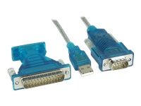 Bild von INLINE USB-Seriell Adapterkabel USB St A an 9pol St 1,8m mit 9-25pol Adapter