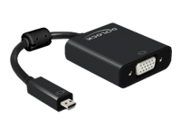 Bild von DELOCK Adapterkabel micro HDMI-D Stecker > VGA Buchse mit Audio schwarz