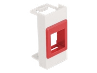 Bild von DELOCK Easy 45 Modul Keystone Halterung 22,5x45mm weiss/rot