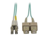 EATON TRIPPLITE 10Gb, Duplex Multimode, 50/125, OM3, LSZH, Fiber Patch Cable, LC/SC - Aqua, 2M 6ft.