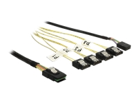 Bild von DELOCK Kabel mini SAS SFF-8087 > 4 x SATA 7 Pin Reverse + Sideband 0,5 m