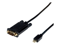 Bild von VALUE Kabel Mini DisplayPort - VGA Mini DP ST - VGA ST schwarz 1,5m