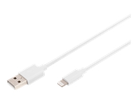 Bild von DIGITUS USB-A to lightning MFI C89 2m Data and charging cable white 5V 2,4A