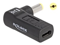 Bild von DELOCK Adapter fur Notebook Ladekabel USB Type-C Buchse zu Acer 5,5 x 1,7mm Stecker 90 gewinkelt
