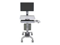 ERGOTRON WorkFit-C Single LD Sit-Stand Workstation Cart for LCD display / PC equipment grey screen size up to 30inch