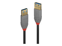 LINDY Anthra Line USB Cable, USB 3.1, USB/A-USB/A M-F, 3m, Gen1 Extension