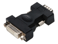 Bild von DIGITUS DVI auf VGA Adapter schwarz DVI-I 24+5 Buchse auf VGA HD D-SUB 15 Stecker