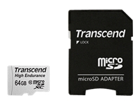 Bild von TRANSCEND High Endurance 64GB microSDXC Class10 MLC inkl. Adapter
