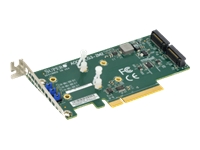 Supermicro Low Profile PCIe Riser Card supports 2 M.2 Module (Retail)