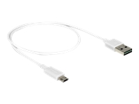 Bild von DELOCK Kabel EASY-USB 2.0 Typ-A Stecker > EASY-USB 2.0 Typ Micro-B Stecker weiss 50 cm