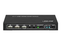 Bild von INLINE KVM Desktop Switch 2-fach HDMI 4K2K USB 2.0 Hub mit Audio