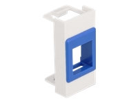 Bild von DELOCK Easy 45 Modul Keystone Halterung 22,5x45mm weiss/blau