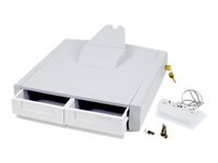 ERGOTRON StyleView Primary Double Drawer Mounting component drawer module lockable medical grey white cart mountable