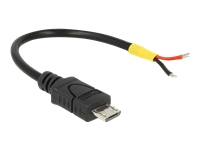 Bild von DELOCK Kabel USB 2.0 Mini-B Stecker > 2 x offene Kabelenden Strom 10 cm Raspberry Pi