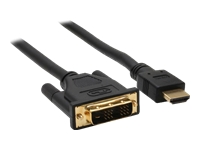 Bild von INLINE HDMI-DVI Kabel, HDMI St auf DVI 18+1 Stecker vergoldete Kontakte 2m