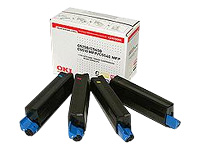 Bild von OKI C5250, C5450, C5510MFP, C5540MFP Toner schwarz und dreifarbig hohe Kapazität 5.000 Seiten 1er-Pack